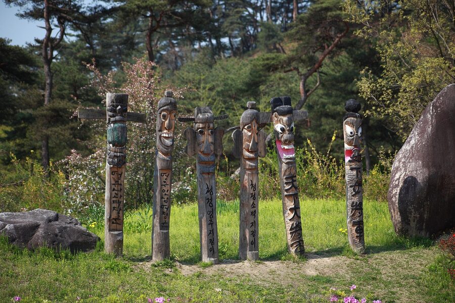 Jangseung traditional Korean village totem