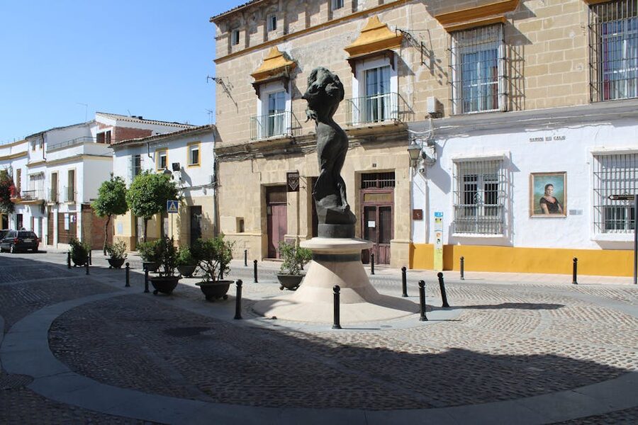 Lola Flores monument in a Jerez de la Frontera square