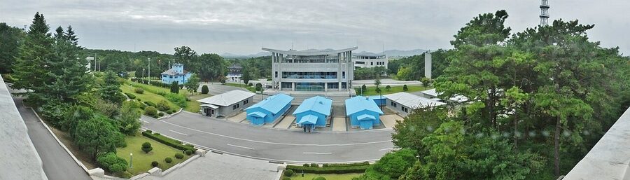 Panoramic view of the Joint Security Area at Panmunjom