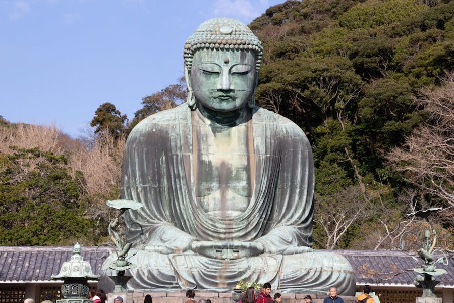Kamakura temple architectural detail Japan