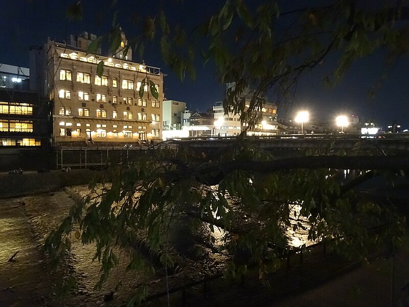 Night by Kamogawa River Kyoto