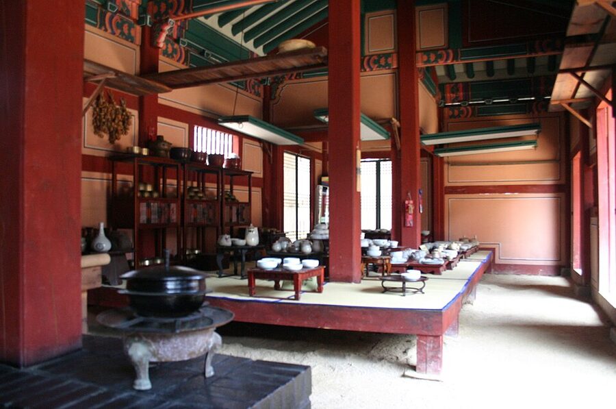 Joseon-era courtroom set at Dae Jang Geum Park