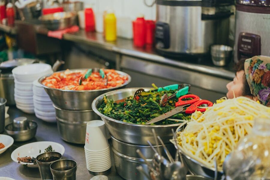 Korean street food market in Seoul