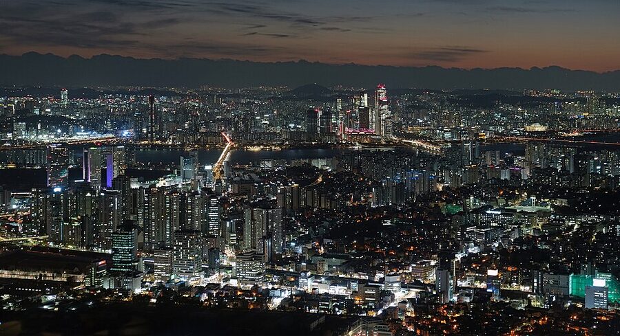 View of Seoul from N Seoul Tower Namsan
