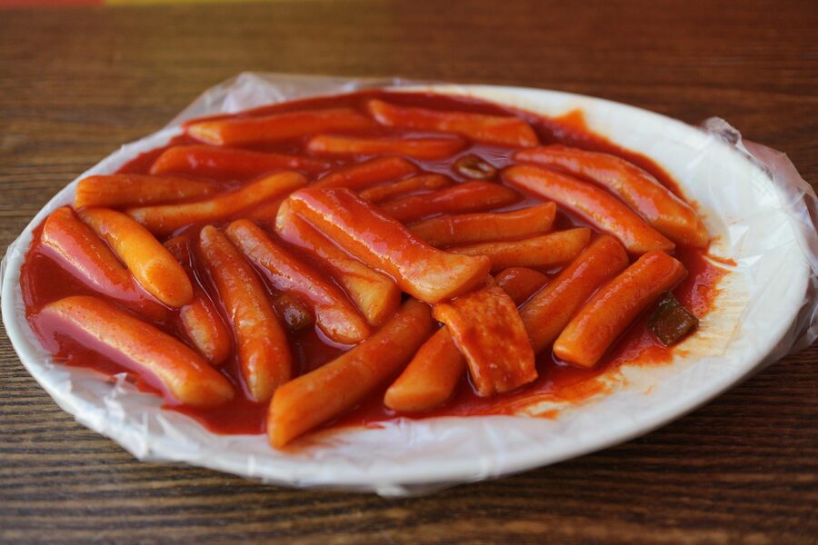 Tteokbokki Korean street food with rice cakes