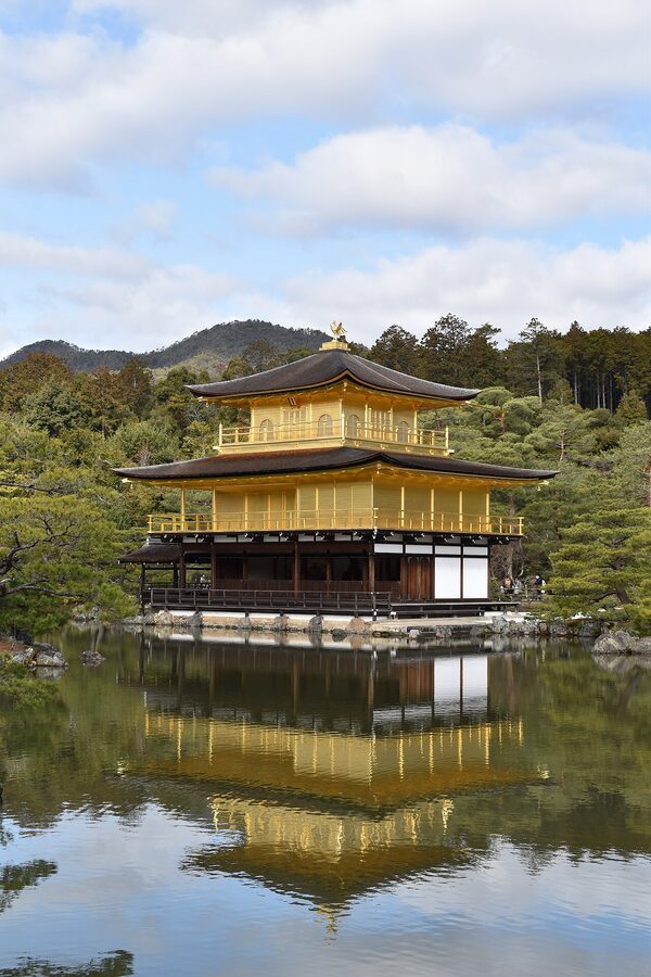 Kinkaku-ji reflected in mirror pond 2024