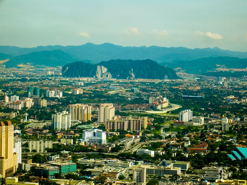 Aerial view of the Kuala Lumpur skyline