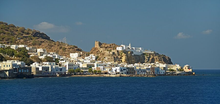 Mandraki Nisyros village overlook from the northwest