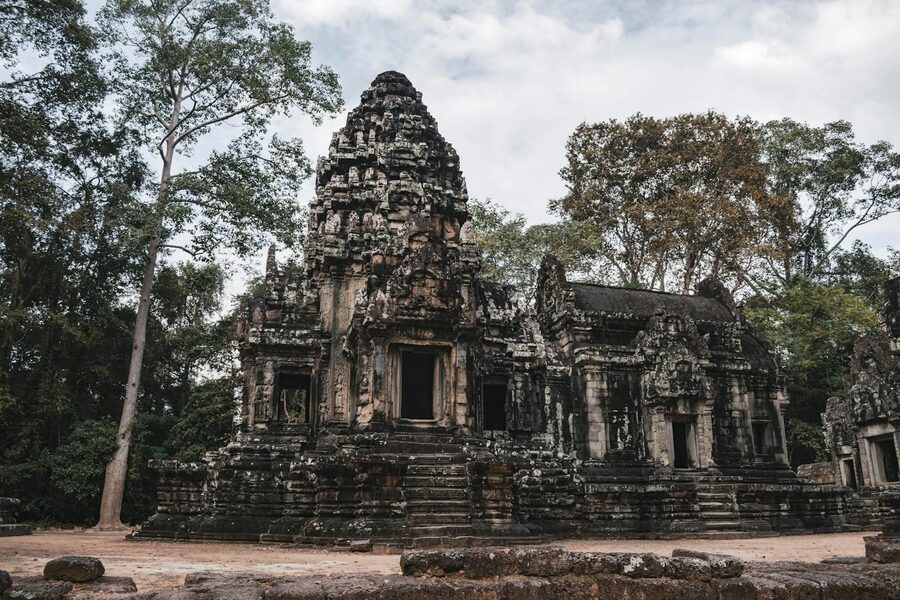 Khmer temple carving