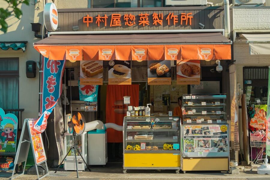 Traditional food stall in Kyoto
