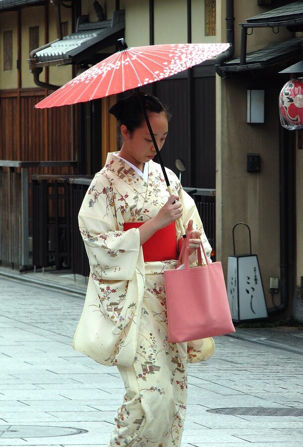 Maiko in kimono at Gion Kyoto