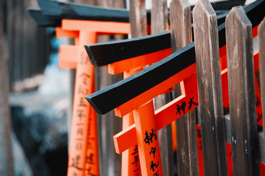 Torii gates at a Kyoto sanctuary
