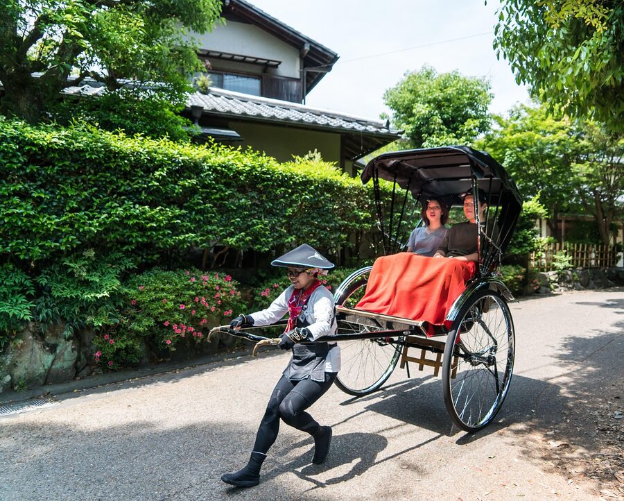 Rickshaw in Arashiyama bamboo forest