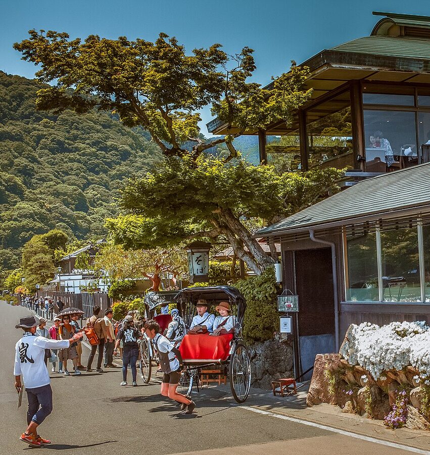 Rickshaw in Arashiyama Kyoto December