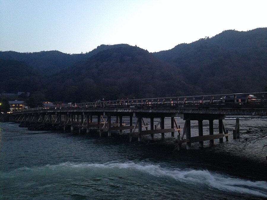 Togetsukyo Bridge and Mount Arashiyama