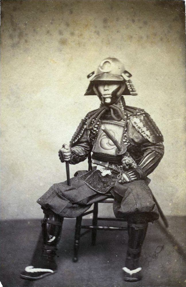 Samurai in armor 1860s photo attributed to Ueno Hikoma