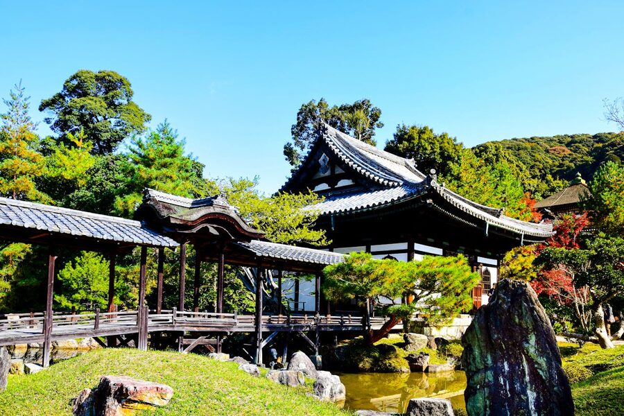 Interior of zen temple in Kyoto