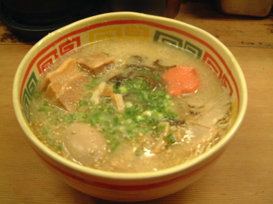 Kyushu Jangara Ramen bowl with all toppings