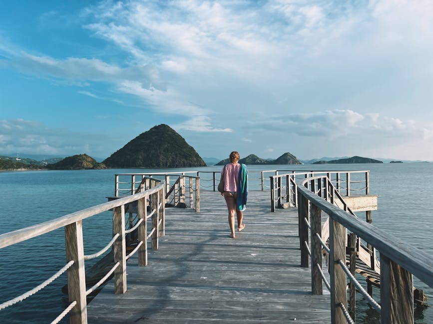 Sunset view over Labuan Bajo harbor
