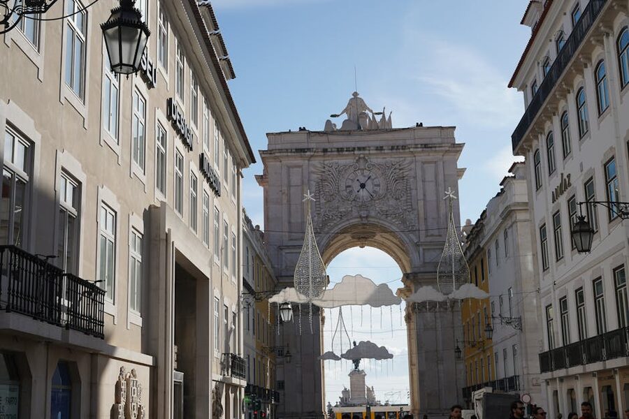 Rua Augusta Arch in Lisbon historic center