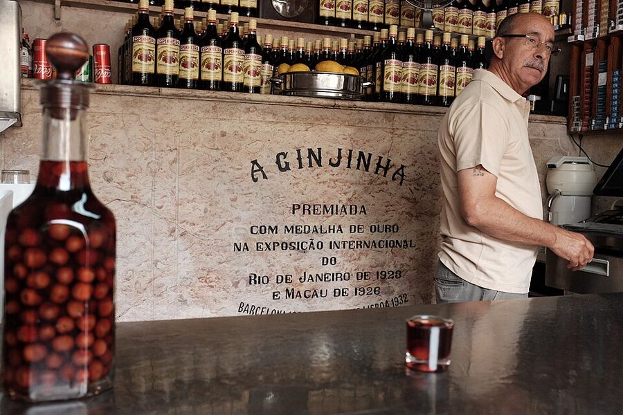 A Ginjinha bar Largo de Sao Domingos Lisbon