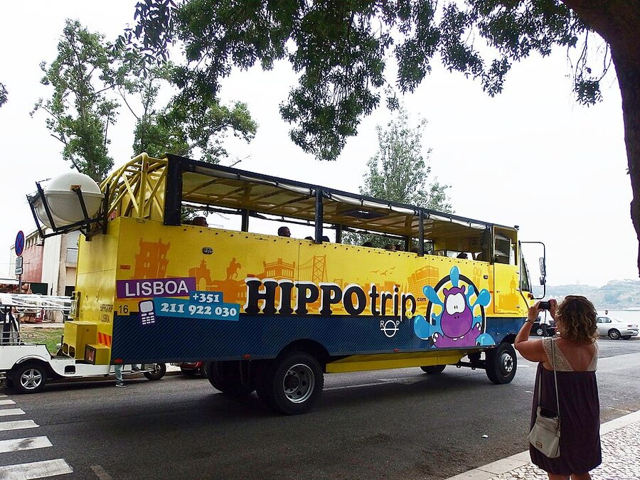 HIPPOtrip amphibious vehicle in Lisbon city centre