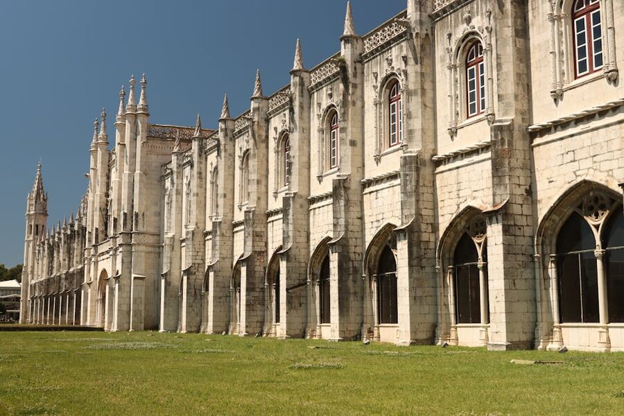 Jeronimos Monastery side facade Gothic