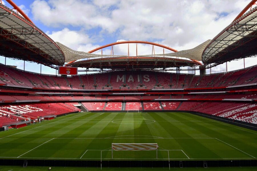 Empty Benfica stadium panorama Lisbon