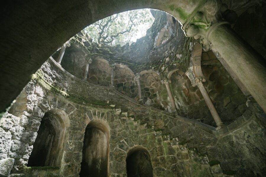 Quinta da Regaleira initiation well spiral staircase Sintra Portugal