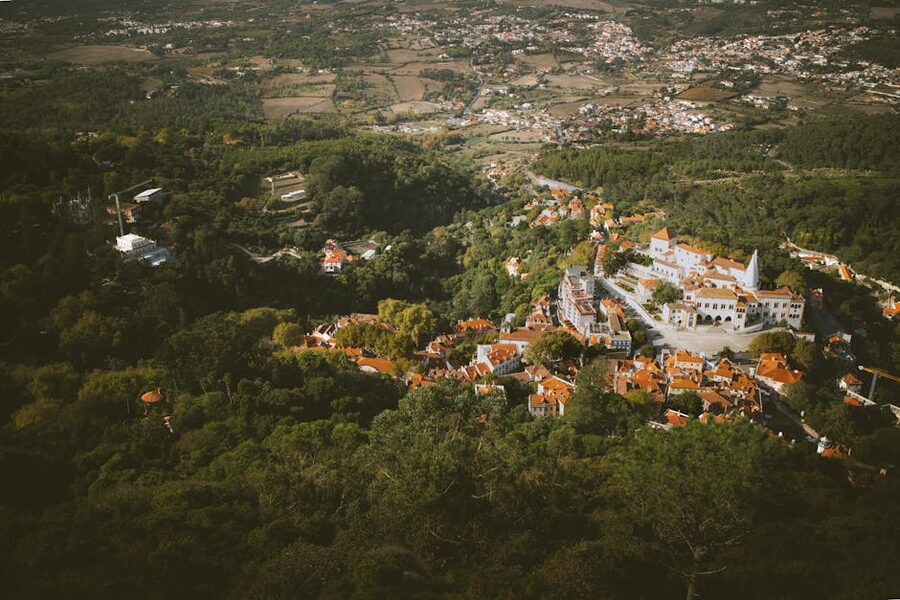 Sintra aerial village landscape Portugal