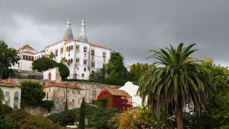 Sintra National Palace chimneys Portugal