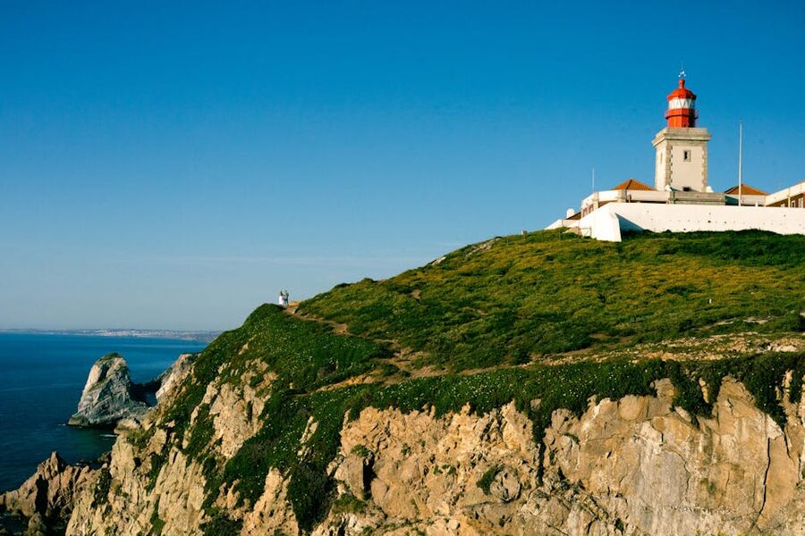 Cabo da Roca lighthouse on Sintra Portugal cliff
