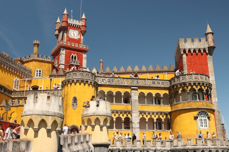 Pena Palace exterior facade Gothic and Renaissance architecture
