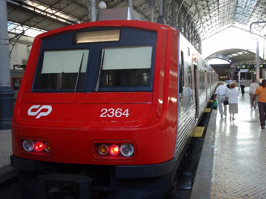Lisbon to Sintra commuter train at the platform