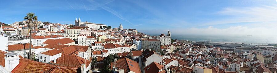 Alfama from Miradouro de Santa Luzia Lisbon