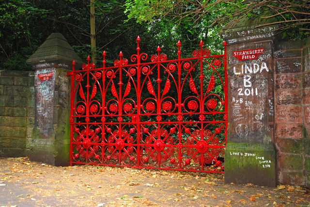 The original red gates at Strawberry Field Liverpool