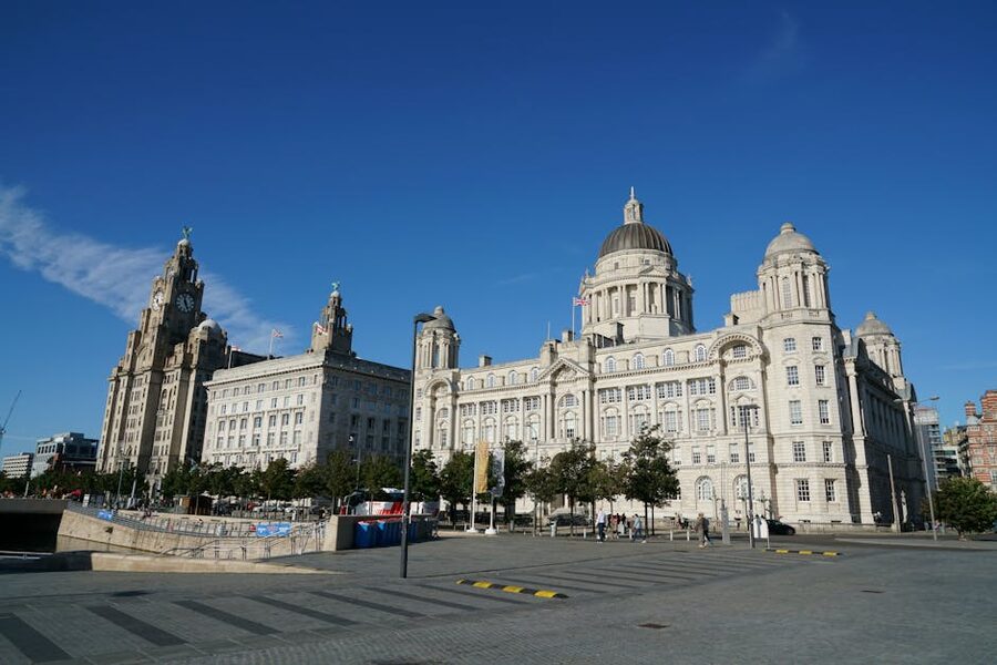 The Three Graces buildings on Liverpool's Pier Head