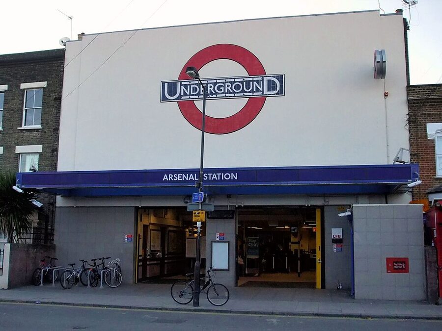 Arsenal tube station entrance Piccadilly line