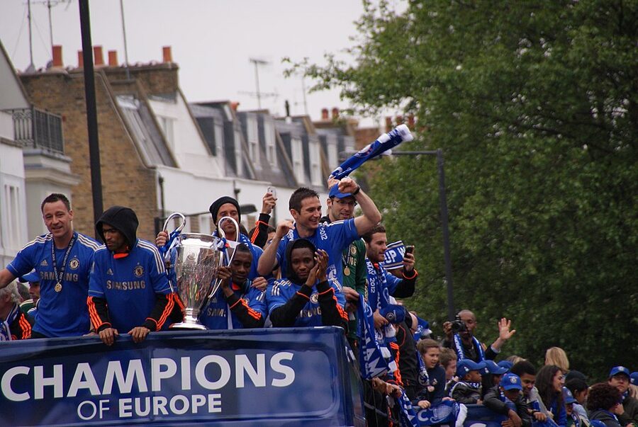Chelsea Champions League trophy parade in London 2012