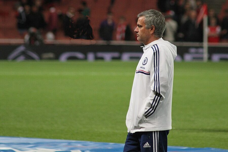 Jose Mourinho on Chelsea touchline 2013
