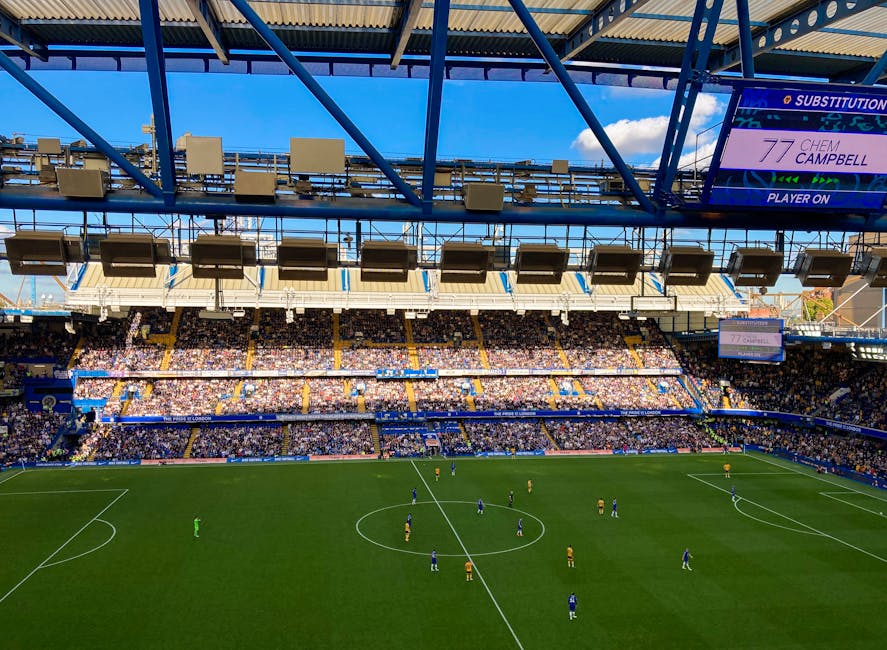 Chelsea FC matchday crowd at Stamford Bridge
