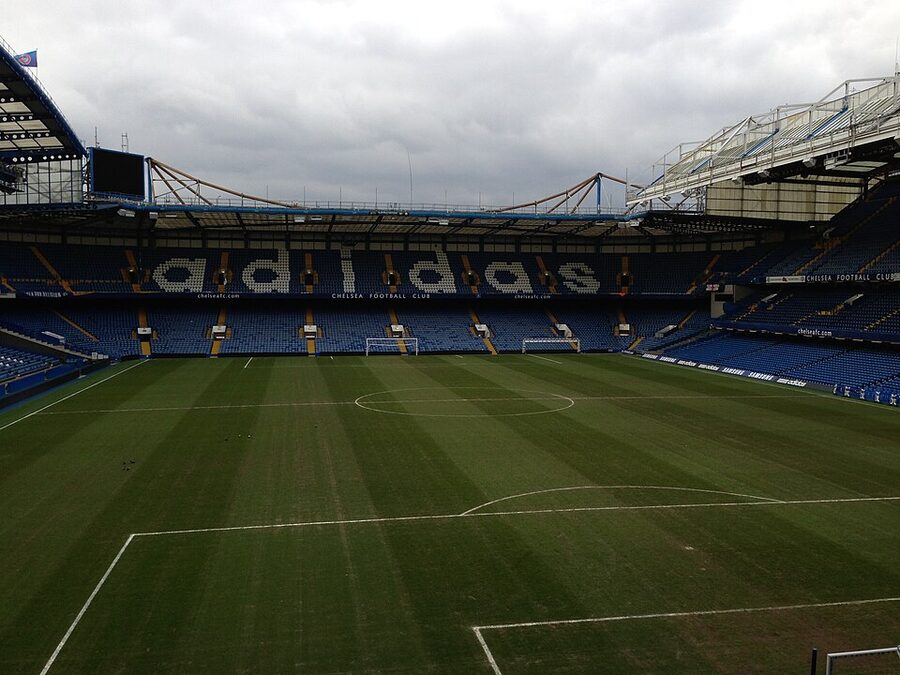Stamford Bridge pitch from the stand 2013