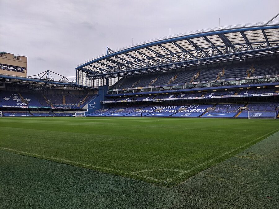 Chelsea FC away dressing room on the stadium tour