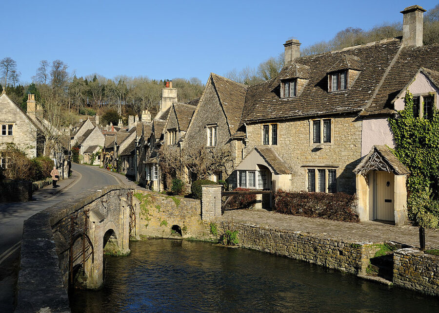 Castle Combe village street and cottages
