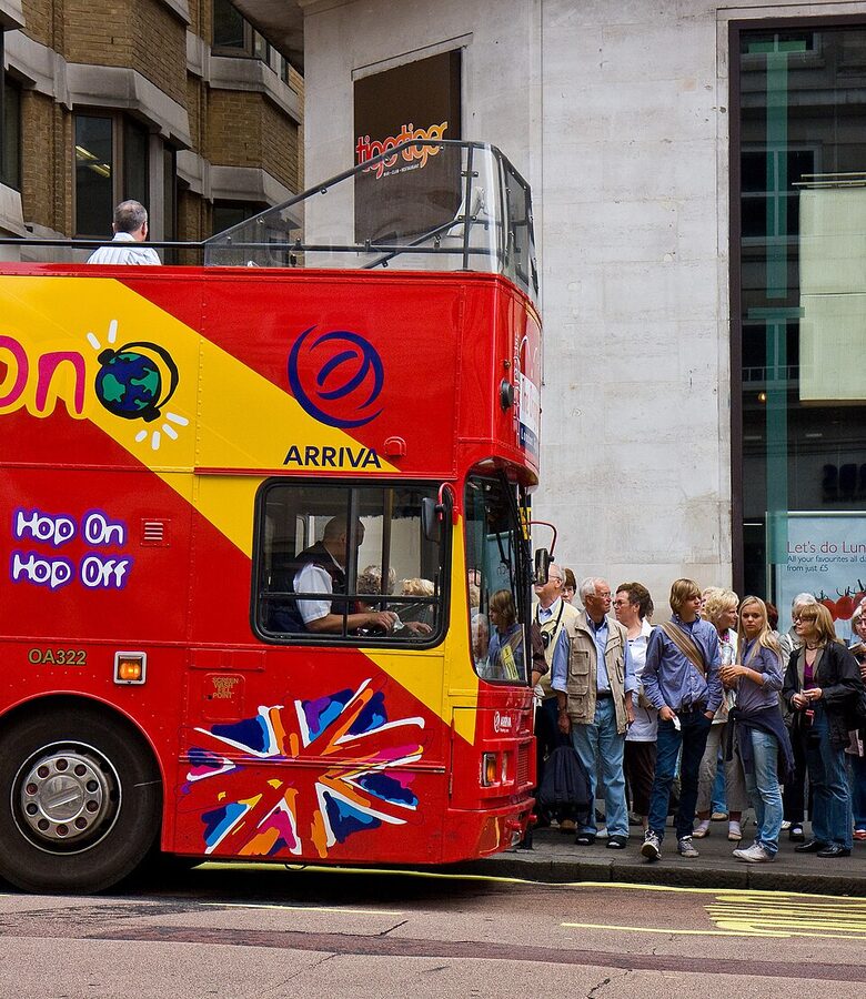 Hop-on hop-off bus on Haymarket London