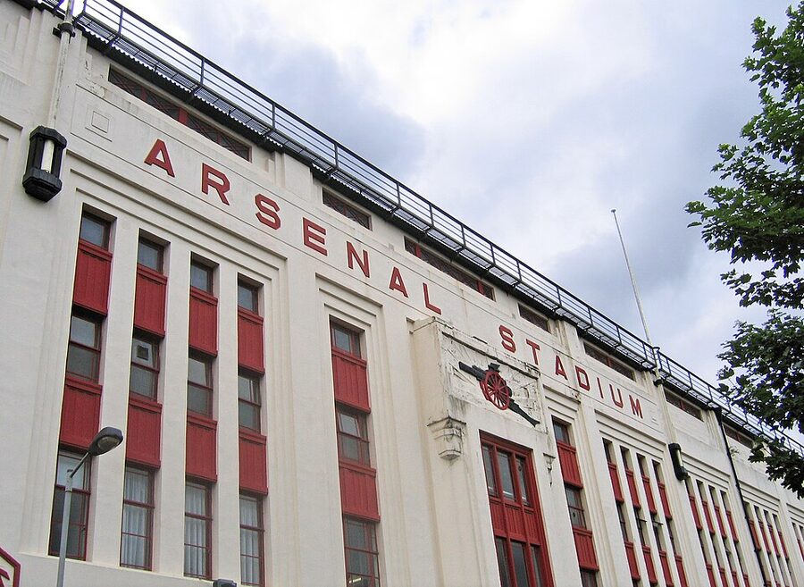 Arsenal Stadium Highbury east facade Art Deco