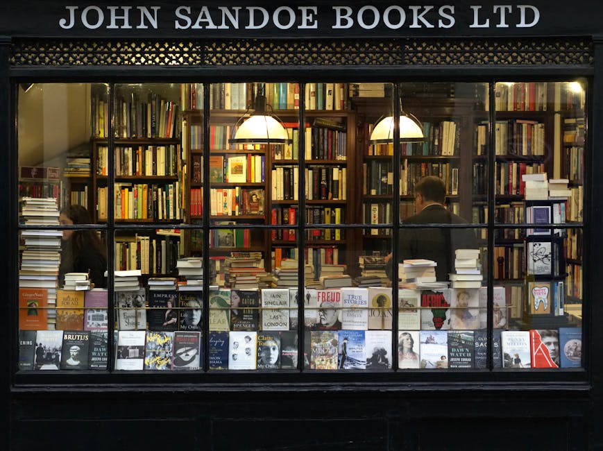 London bookstore window display