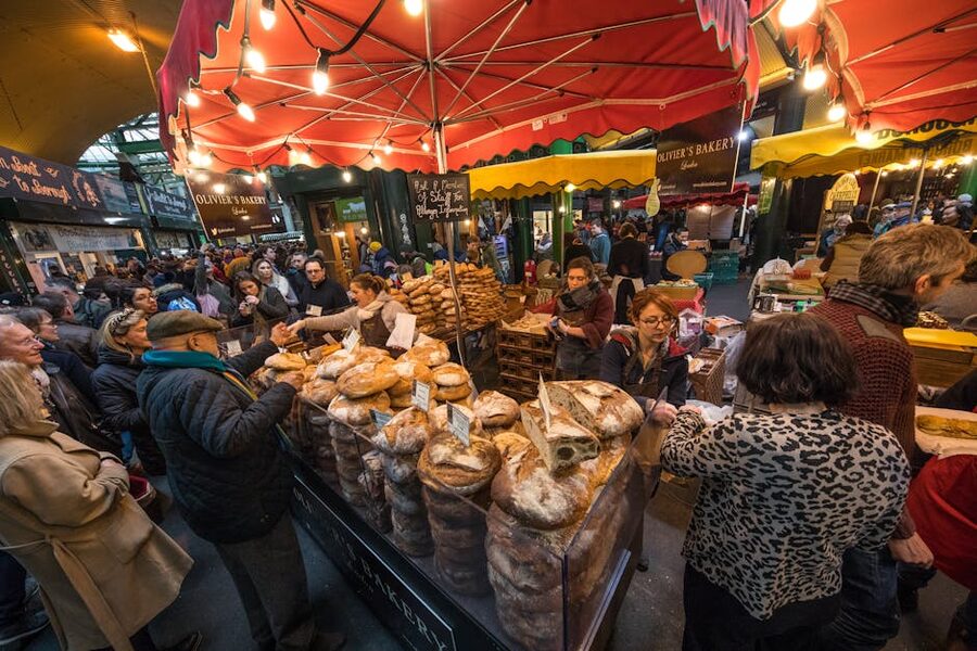Borough Market London bread stall