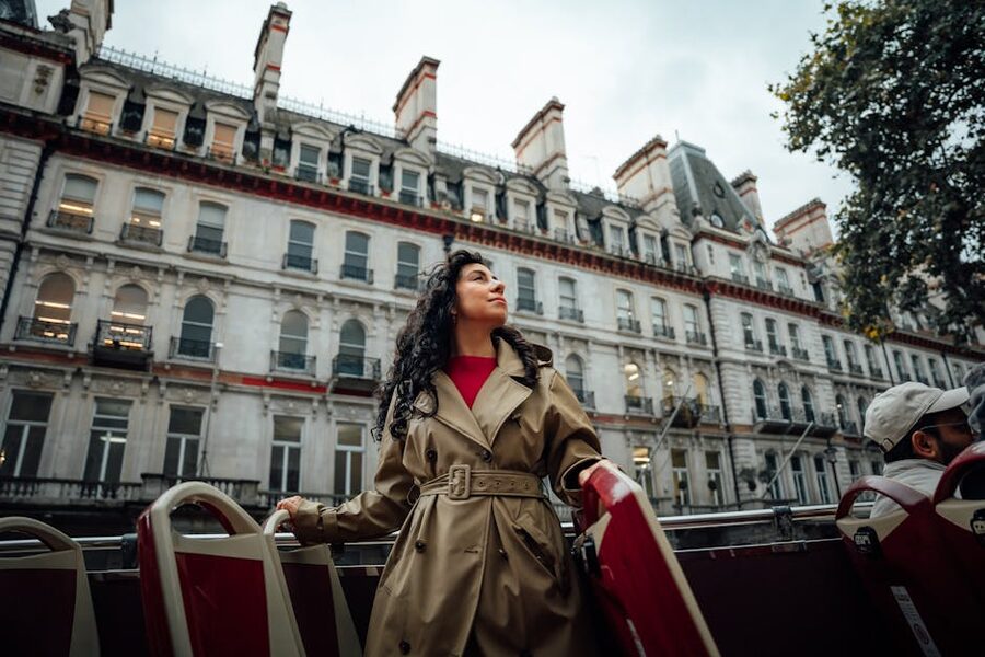 London open-top sightseeing bus