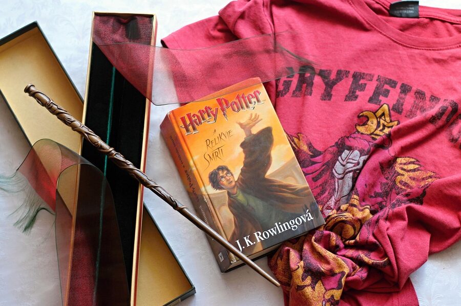 Harry Potter wand book magical atmosphere